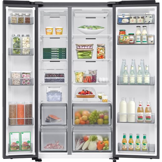 Samsung Series 7 SpaceMax™ American Fridge Freezer - Black - Doors open