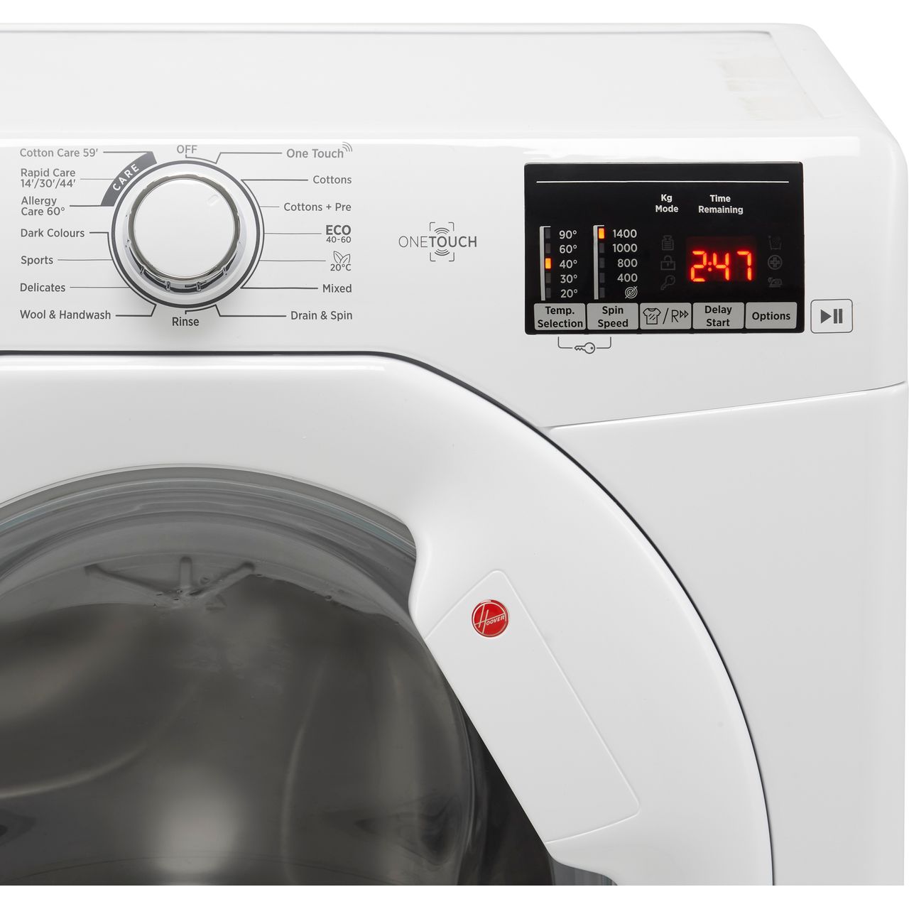 hoover h wash 300 h3w492de 1 9kg washing machine