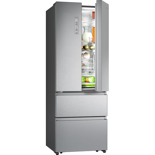 Hisense PureFlat American Fridge Freezer - Stainless Steel - Right perpsective shot 