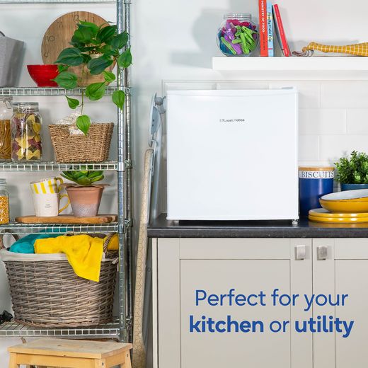 Russell Hobbs Table Top Mini Freezer - White - Annotation - Perfect for kitchen or utility