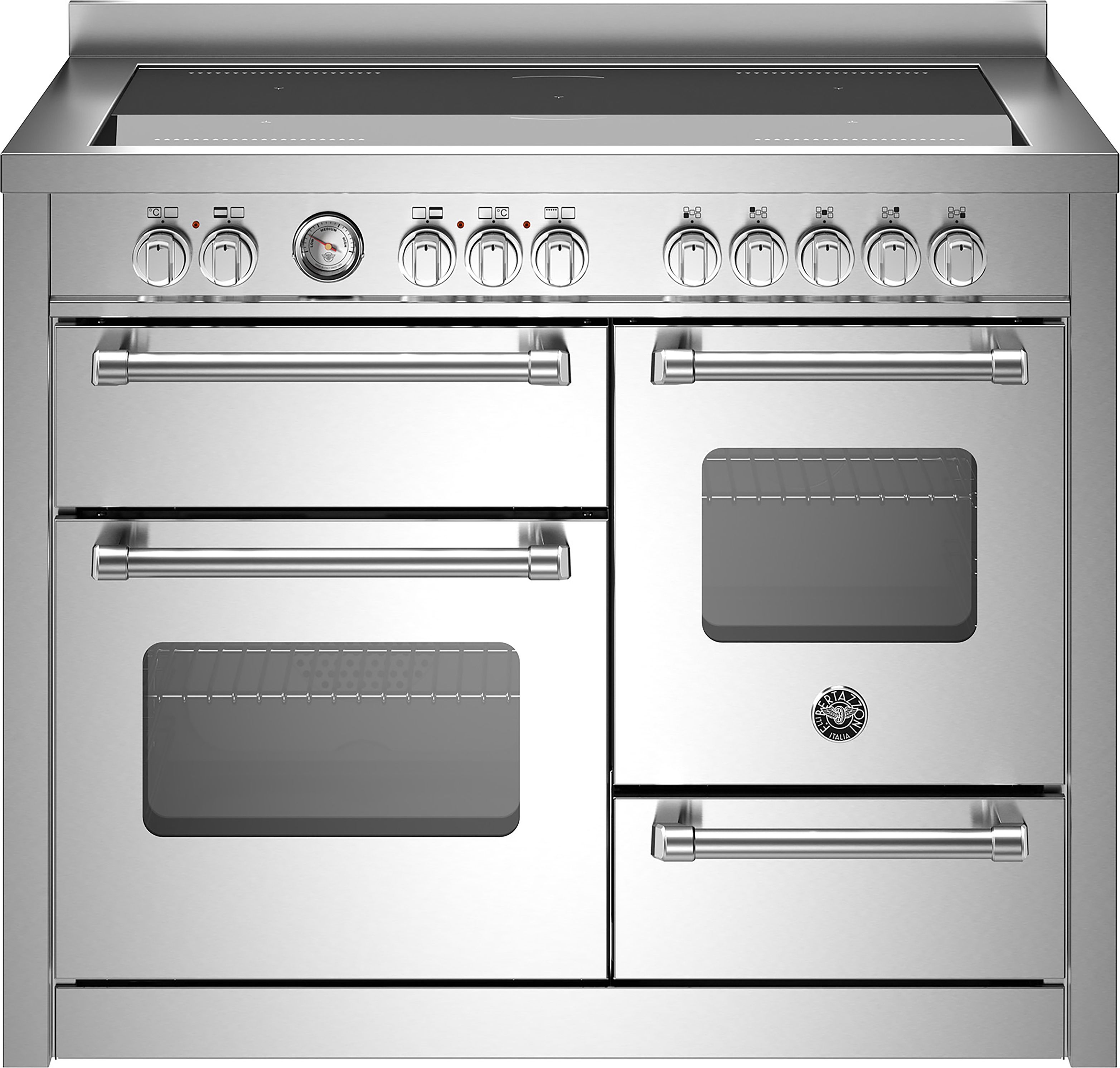 Bertazzoni Master Series MAS115I3EXC 110cm Dual Fuel Range Cooker - Stainless Steel - A Rated, Stainless Steel