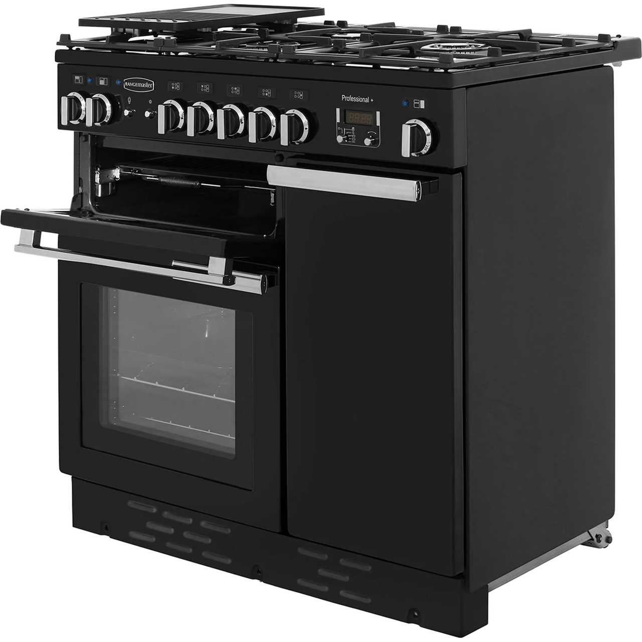 Rangemaster PROP90DFFGB C Professional Plus 90cm 5 Burners A A Dual   Rangemaster Prop90dffgbc Bk 02 