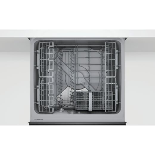 Dishwasher DishDrawer™ Double, 12 Place Settings, Black Steel, Recessed handle, External Control / Display, WiFi, compatible with SmartHQ App - Top view perspective shot