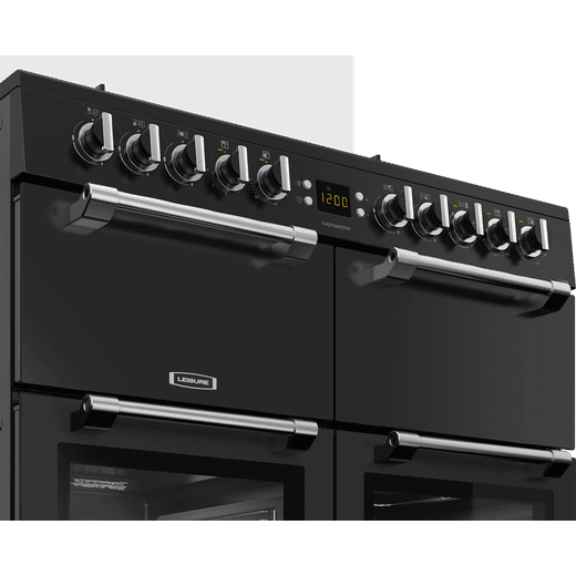 Leisure Chefmaster 100cm Dual Fuel Range Cooker - Black - Control panel