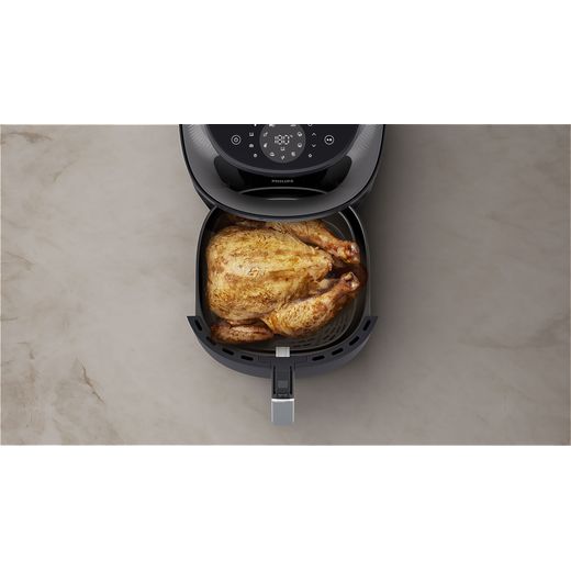 Philips 3000 Series NA342/09 Air Fryer - Black / Gold - Chicken in air fryer shot