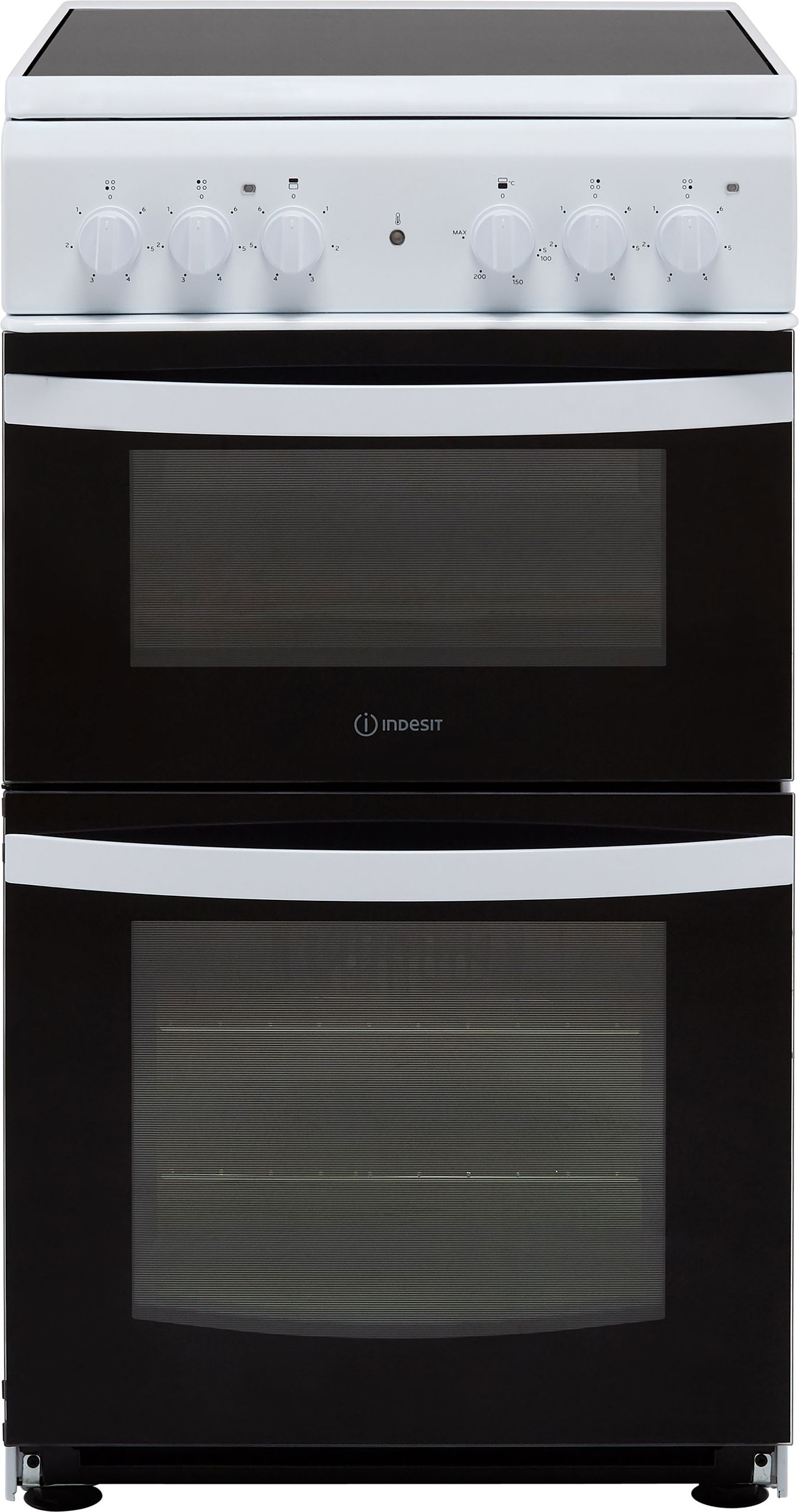 Indesit Cloe ID5V92KMW 50cm Electric Cooker with Ceramic Hob - White - A Rated, White