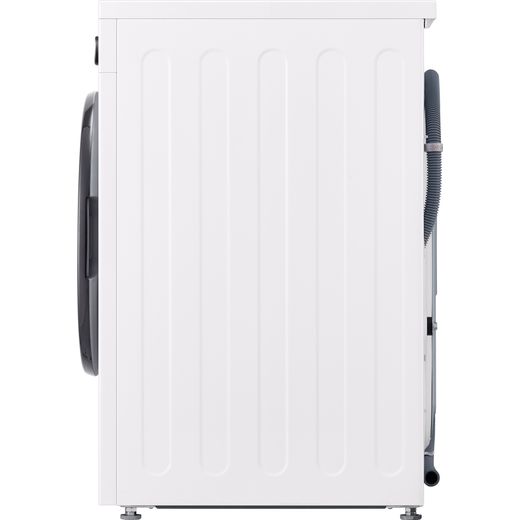 LG X10 Series Direct Drive™ F4X1009NWK 9kg Washing Machine with 1400 rpm - White - Side shot