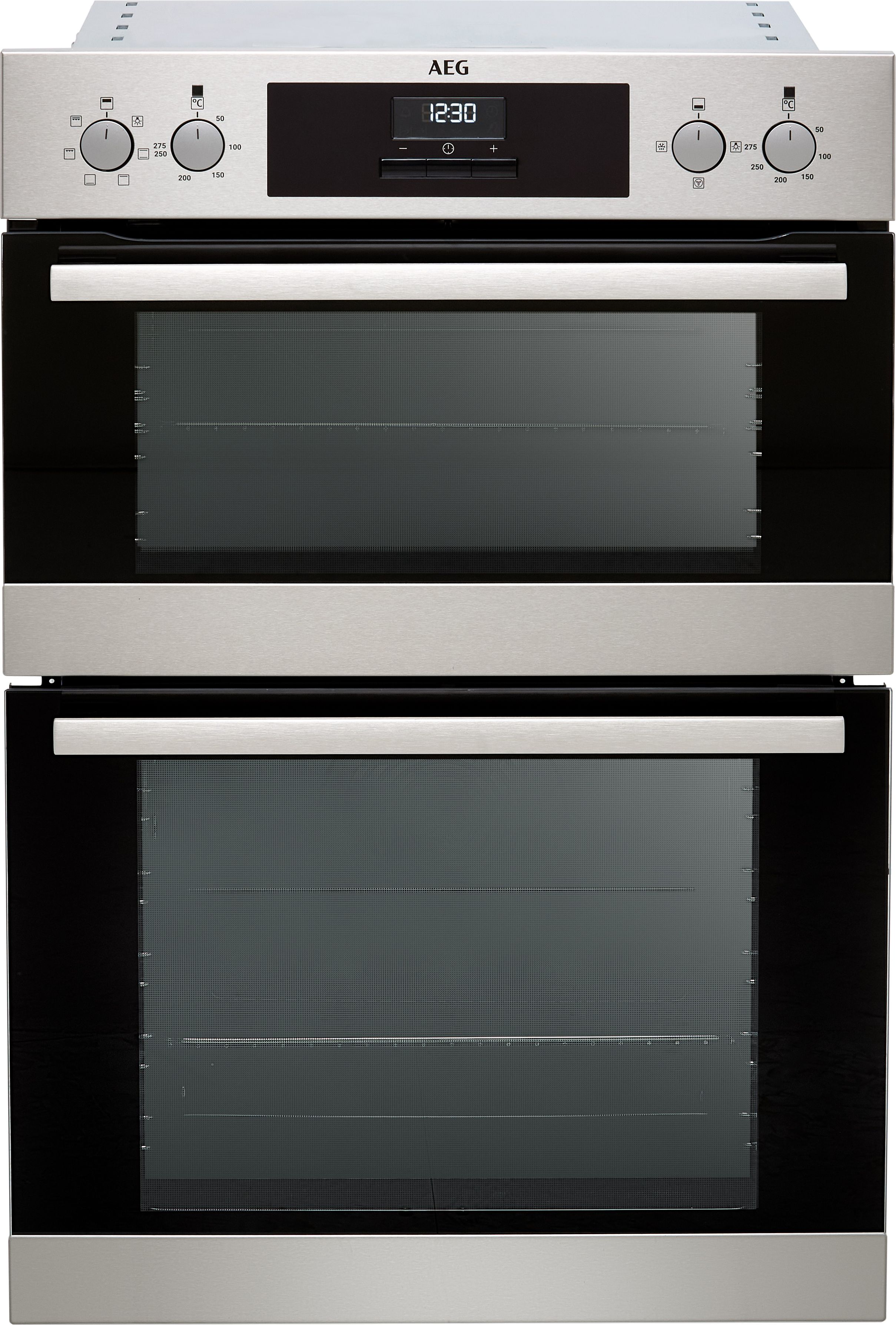 AEG DEB331010M Built In Electric Double Oven - Stainless Steel - A/A Rated, Stainless Steel