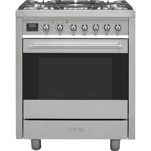 Smeg Dual Fuel Cooker - Stainless Steel - Front shot