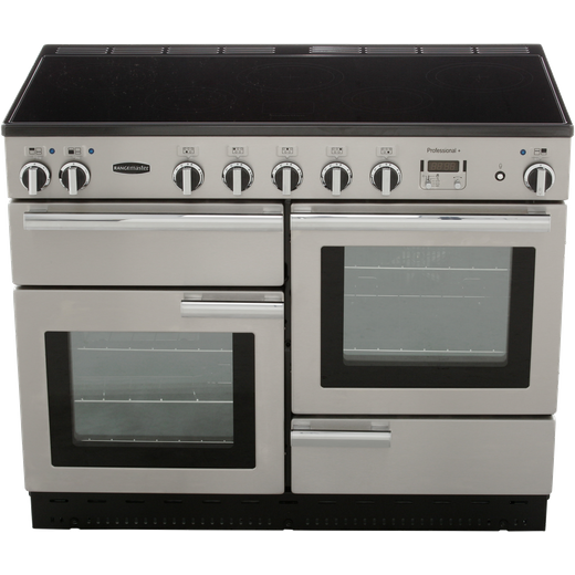 Rangemaster Professional Plus 110cm Electric Range Cooker with Induction Hob - Stainless Steel