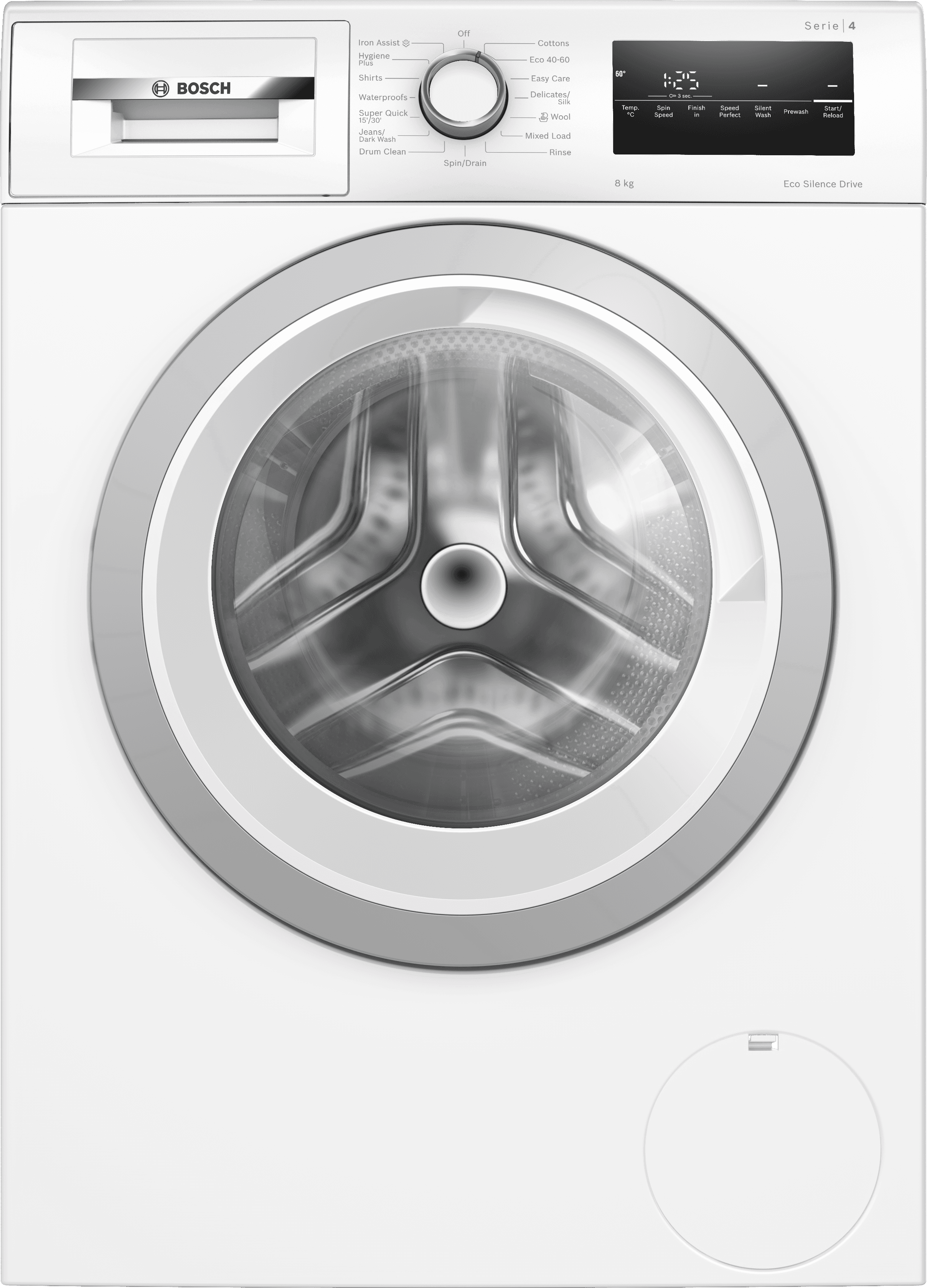 Bosch Series 4 WAN28258GB 8kg Washing Machine with 1400 rpm - White - A Rated, White