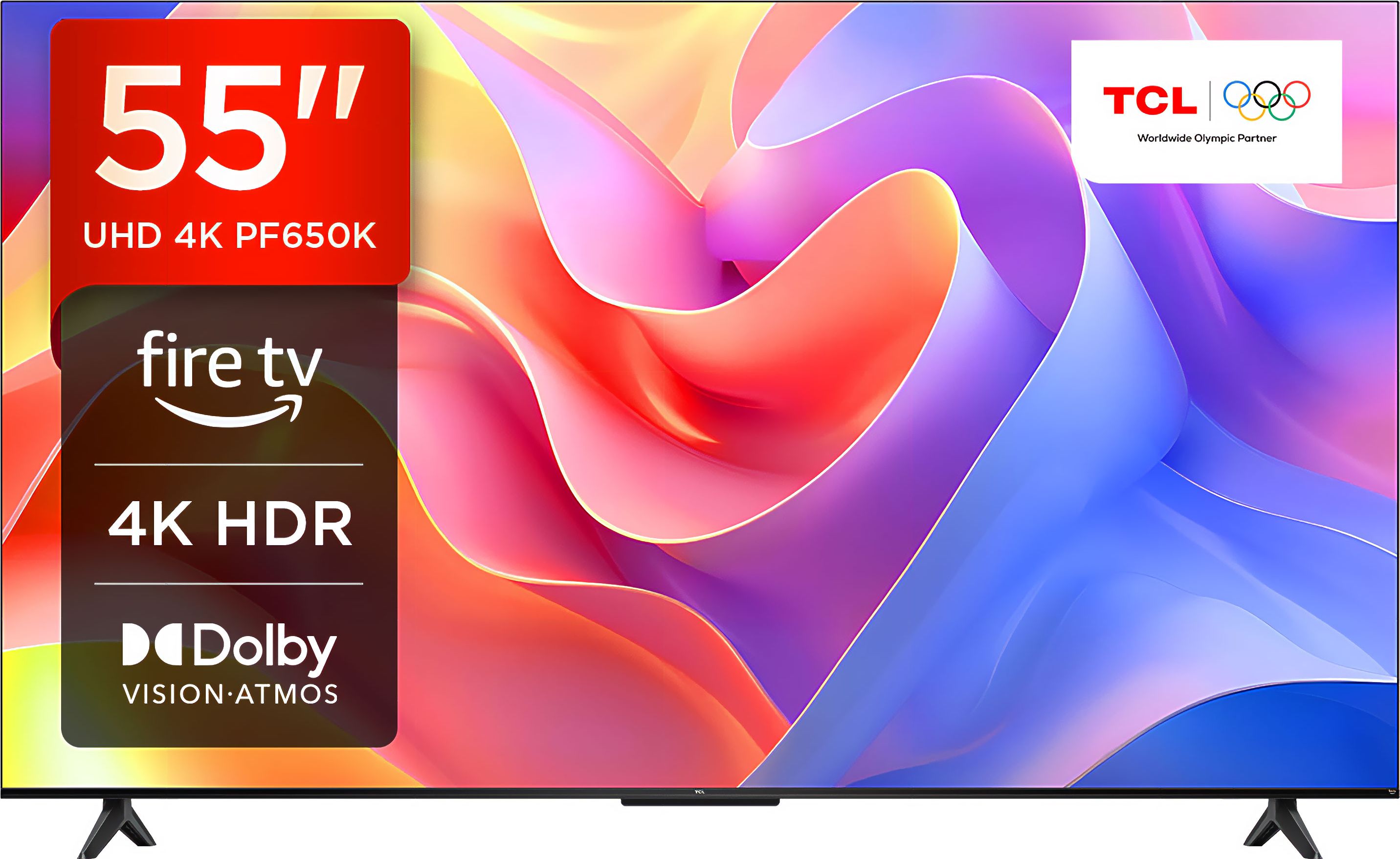 Tcl PF650K 55" 4K Ultra HD Smart Fire Freely TV [2024] - 55PF650K, Titanium