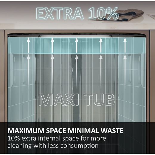 Haier Integrated Standard Dishwasher - Black - Annotation - Maxi Tub shot