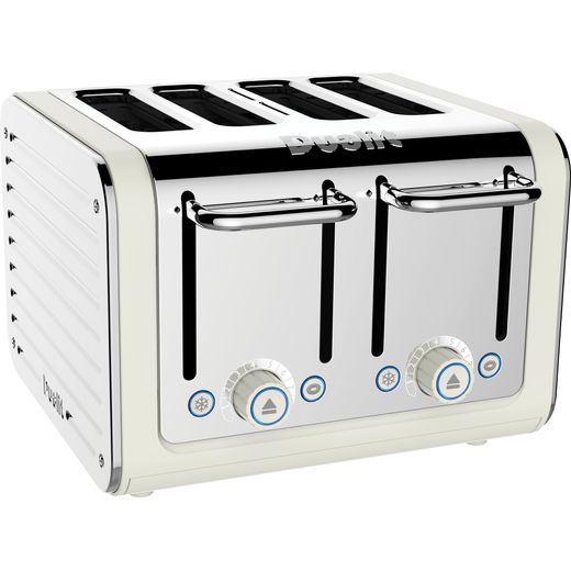 Dualit Architect 46523 4 Slice Toaster - Canvas White / Stainless Steel