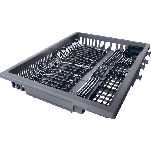 Hoover Integrated Slimline Dishwasher - Silver Control Panel  - Left cutlery tray shot