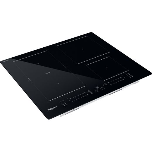 Hotpoint CleanProtect TS8660CCPNE 59cm Induction Hob - Black - Low right perspective