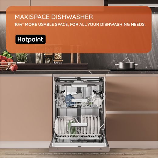 Hotpoint Standard Dishwasher - White - Annotation - Maxispace 10% shot