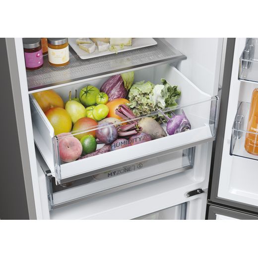 Haier Total No Frost Fridge Freezer - Silver - Close up drawer shot