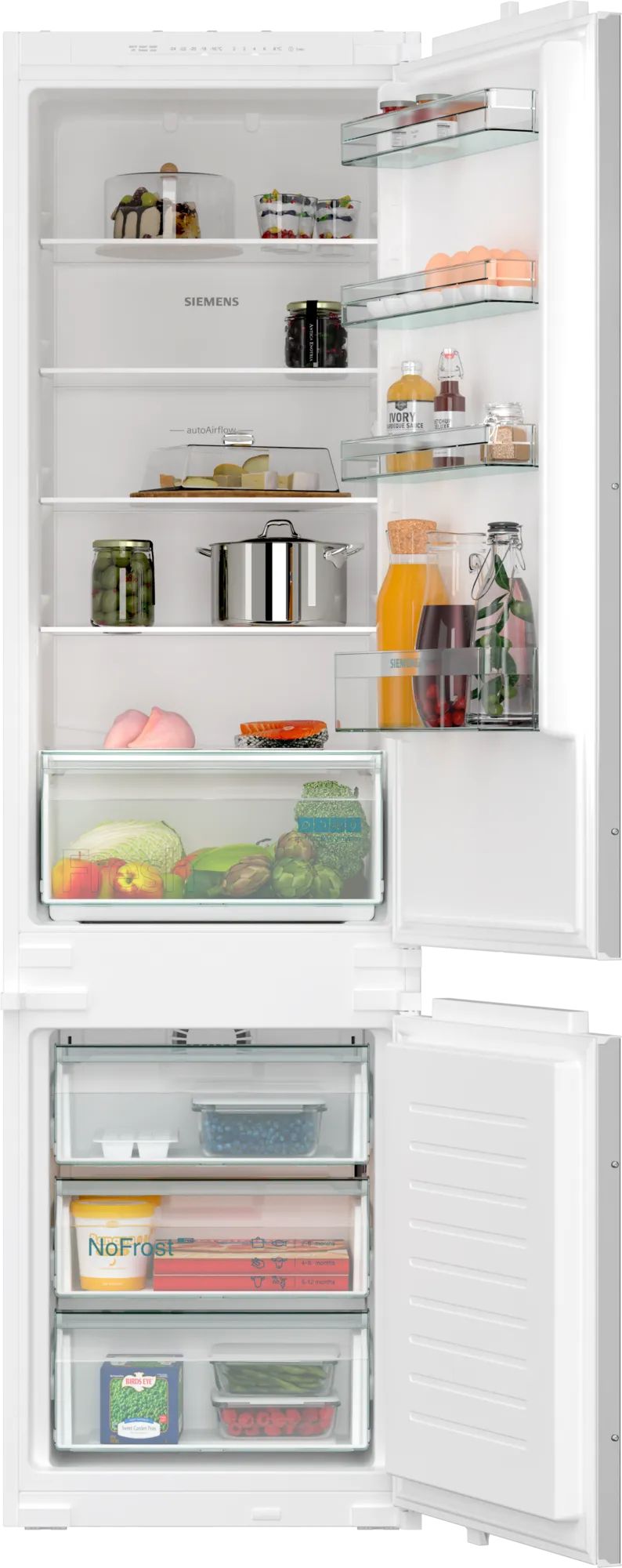 Siemens KI96NNSE0 Integrated Fridge Freezer - White - No Frost - 290L Capacity