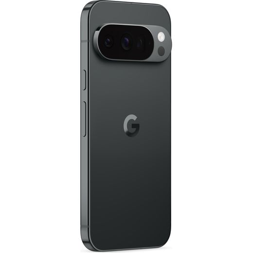 Google Pixel 10 Pro 128GB Smartphone in Obsidian Black - back right perspective shot