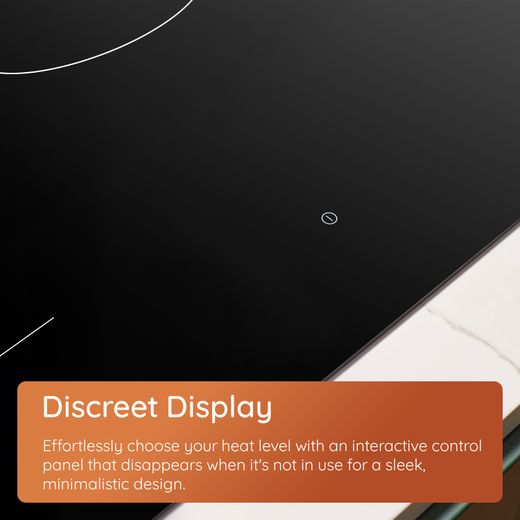 Hotpoint HTX6014DCF 59cm Induction Hob - Black - Annotation - Discreet Display