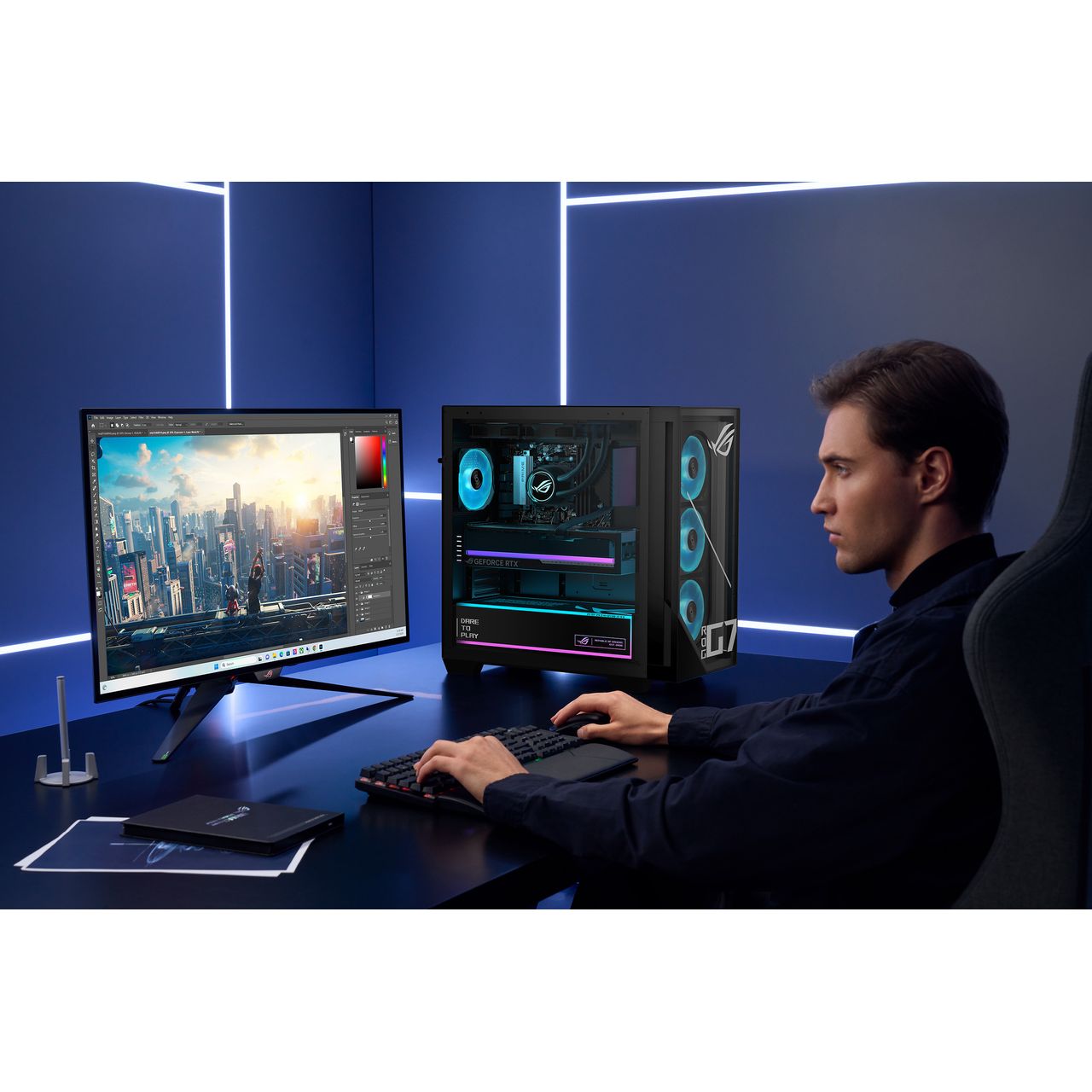 ASUS gaming desktop | GM700R8400F016W | ao.com