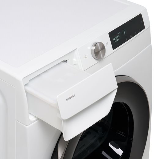 Samsung Series 7 DV90T6240LE/S1 Wifi Connected 9Kg Heat Pump Tumble Dryer - White - Close up detergent tray shot