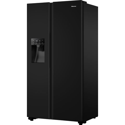 Hisense American Fridge Freezer - Black - Left perspective shot