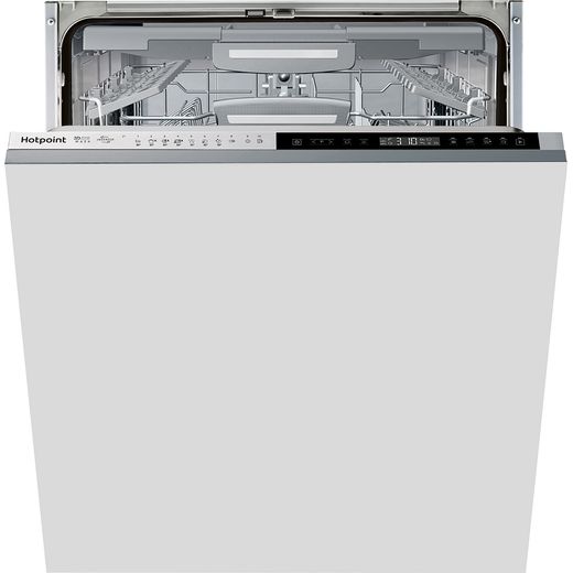 Hotpoint HIP4O539WLEGTUK Fully Integrated Standard Dishwasher - Stainless Steel Effect Control Panel with Fixed Door Fixing Kit - B Rated