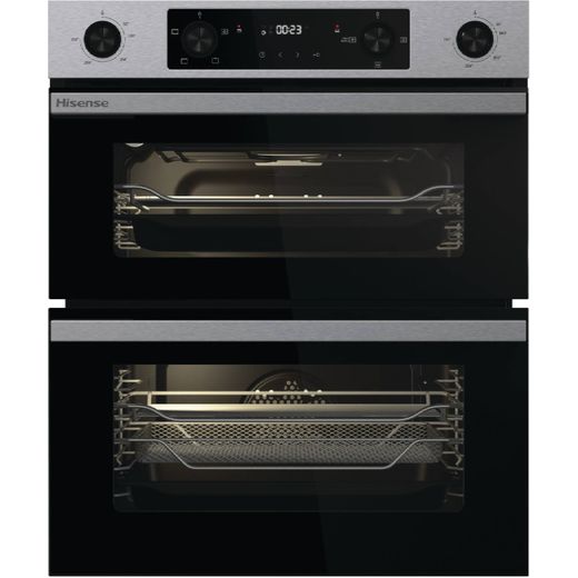 Hisense Hi6 Built In Electric Double Oven - Stainless Steel  - Front shot