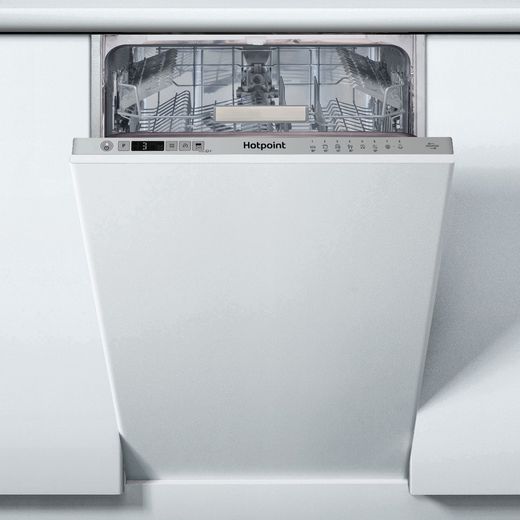 Hotpoint HSIC3T127UKN Fully Integrated Slimline Dishwasher - Silver Control Panel with Fixed Door Fixing Kit - E Rated