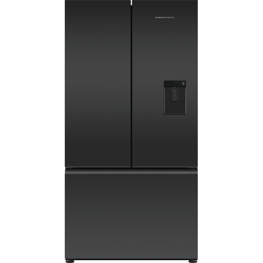 Fisher & Paykel RF540AZUB5 American Fridge Freezer - Black - F Rated