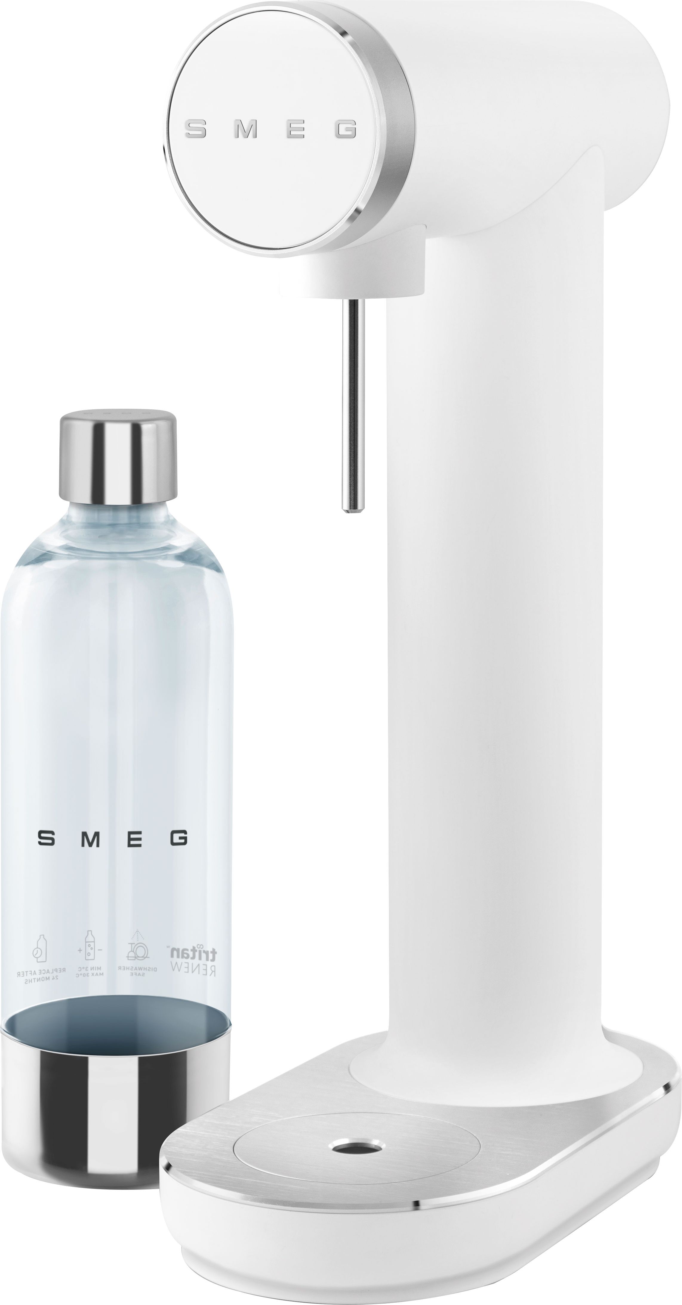 Smeg Carbonated Water Maker - Matte White - SKC01WHM, White