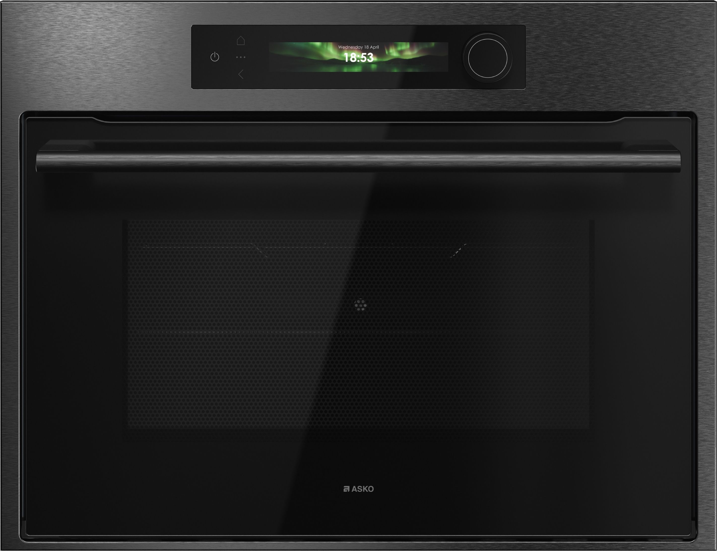 Asko - OCM64BSH - Built-In Compact Electric Oven - Microwave Function - Black Steel
