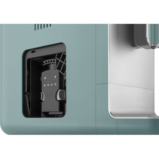 Smeg BCC12EGMUK Coffee Machines Green - Close up inside shot