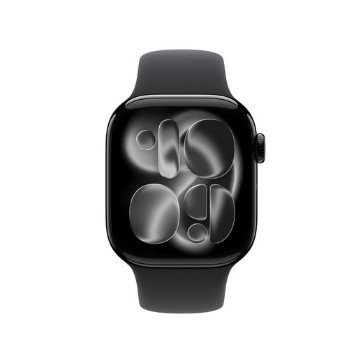 Apple in Black Sport Band - Front shot