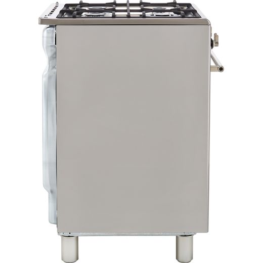 Smeg Concert 60cm Dual Fuel Cooker - Stainless Steel - Side shot