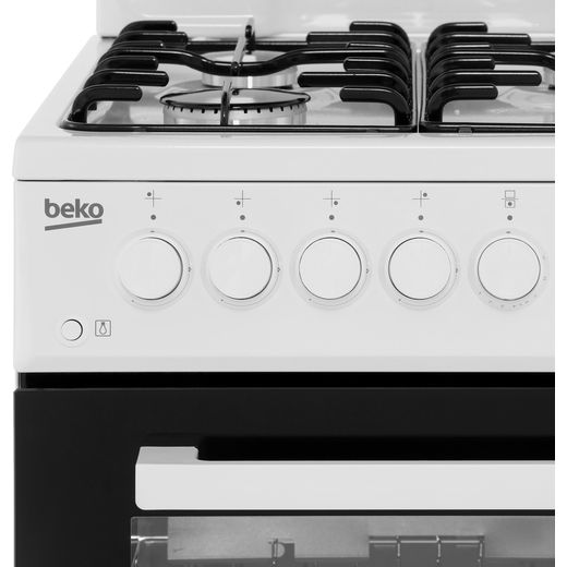 Beko KA52NEW 50cm Gas Cooker with Full Width Gas Grill - White