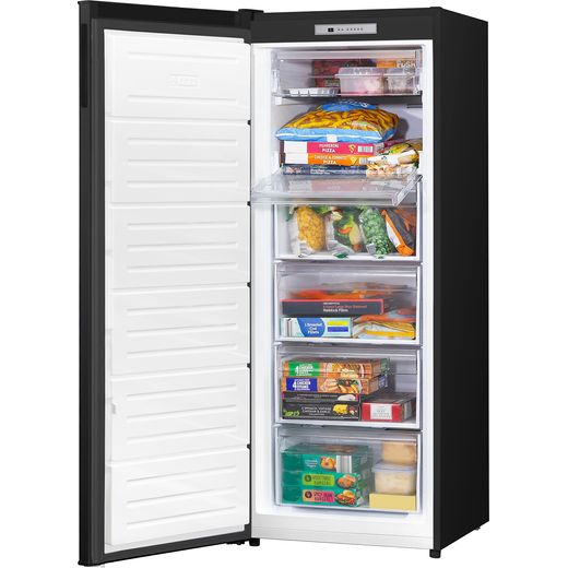 Russell Hobbs Small Frost Free Fridge Freezer - Black - Door open
