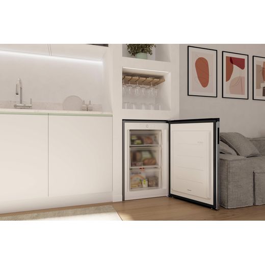 Hoover Under Counter Freezer - Stainless Steel - Freezer in kitchen shot 
