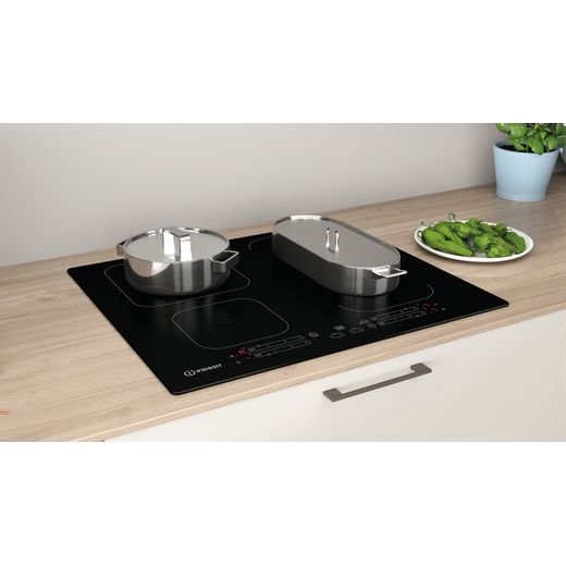 Indesit IB65B60NE 59cm Induction Hob - Black - Hob in modern kitchen