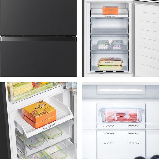 Hisense RB327N4ABD 182cm High No Frost Fridge Freezer - Black / Stainless Steel - Close up detail shot