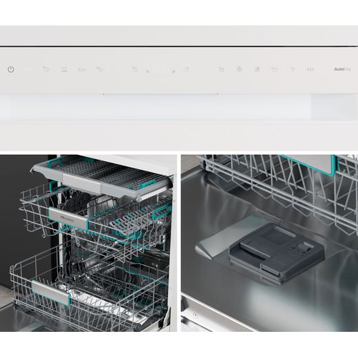 Hisense Standard Dishwasher - White - Close up features shot