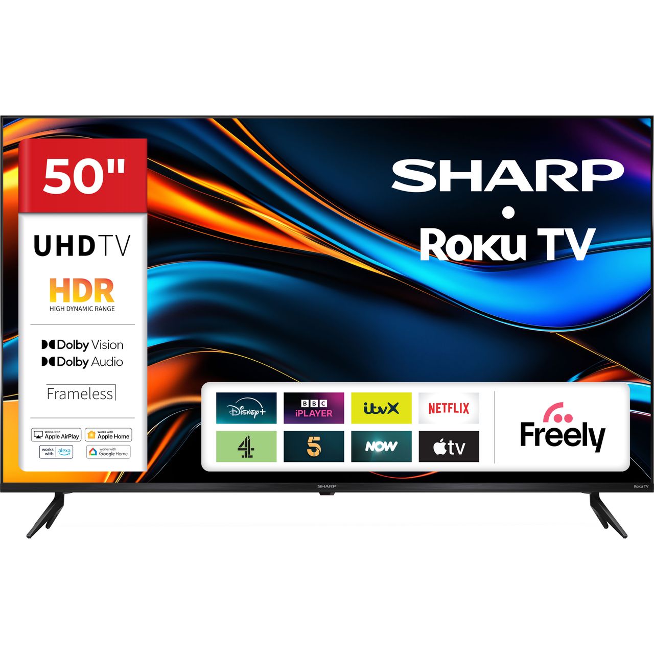 Sharp 50-inch 4K Ultra HD Smart TV | HJ4225K | ao.com