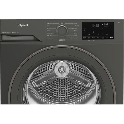 Hotpoint FabicCare C HSD 82M GG UK 8Kg Heat Pump Tumble Dryer - Graphite - Control panel