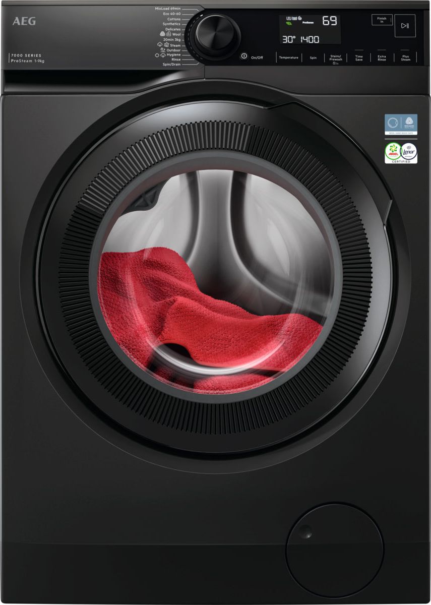 Image of AEG 7000 ProSteam® LFSR7494U4B 9kg Washing Machine with 1400 rpm - Dark Silver, Silver