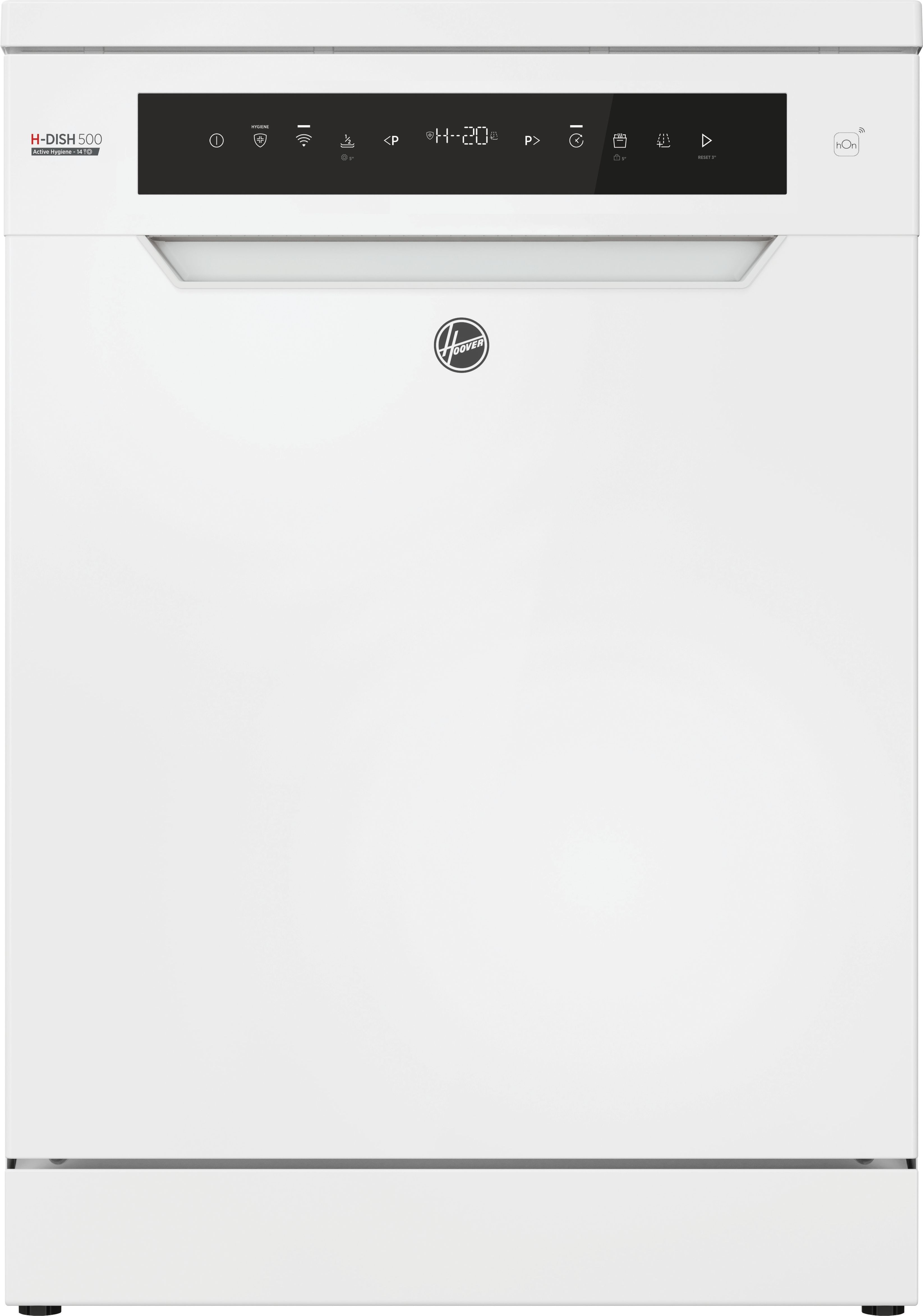 Hoover H-DISH 500 HF 4B7F0W-80 Wifi Connected Full Size Dishwasher - White - B Rated, White