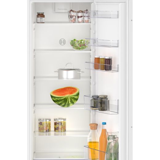Bosch KIR81NSE0G Integrated Upright Fridge - White  - Close up inside shot