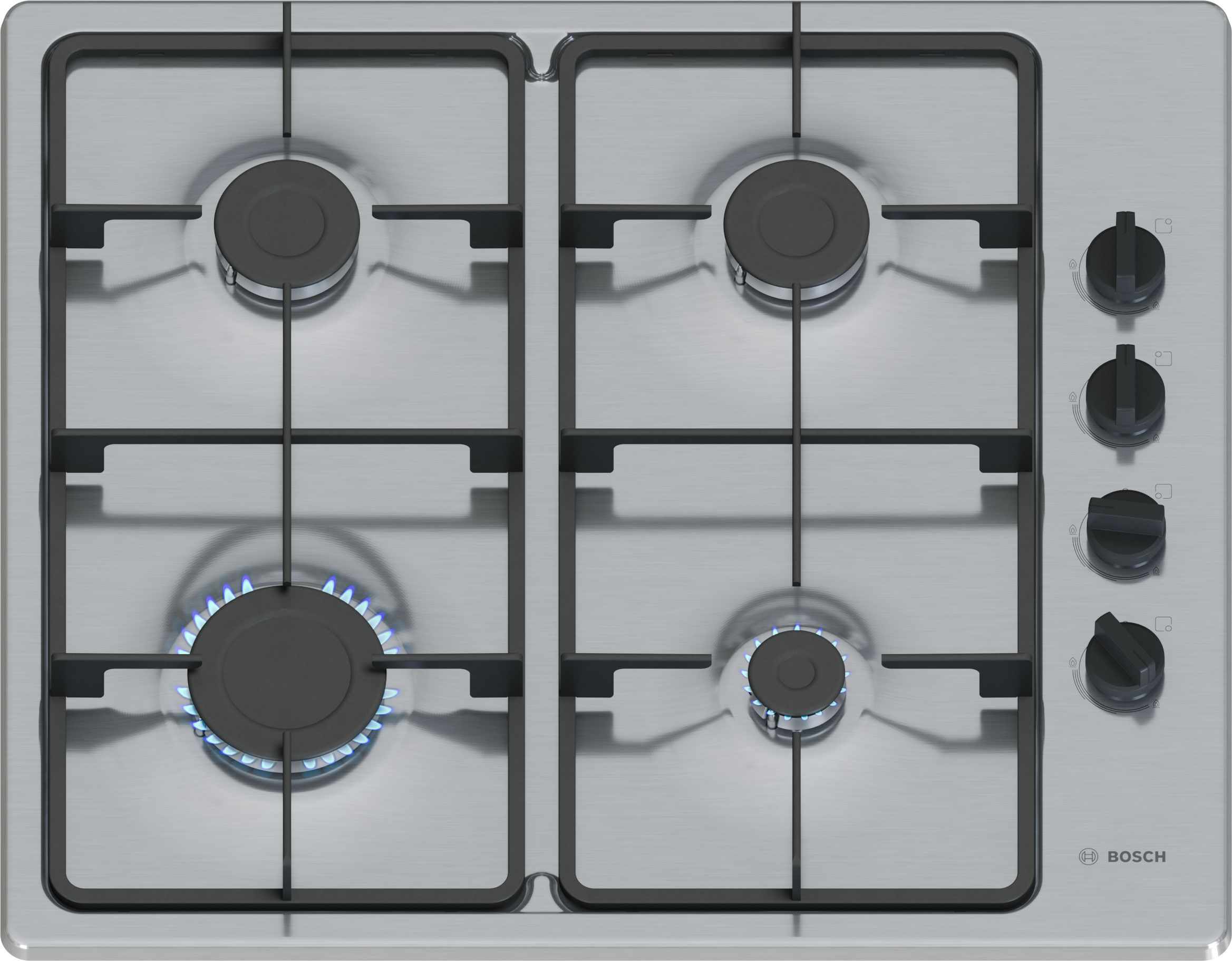 Bosch 60 cm Gas Hob - Stainless Steel