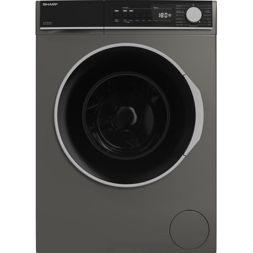 Sharp ES-NFB814AAC-EN 8Kg Washing Machine with 1400 rpm - Graphite - C Rated